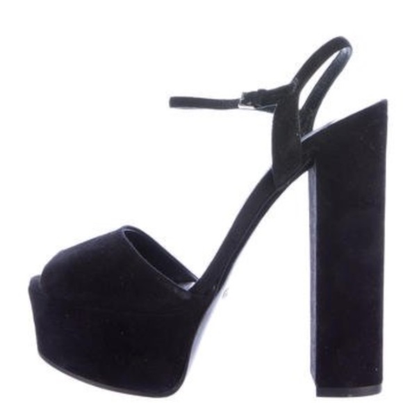 NWOB GUCCI CLAUDIE BLACK SUEDE PLATFORM SANDAL - Picture 3 of 7